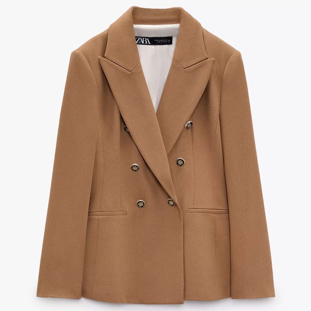 Zara Women's Tailored Double-Breasted Blazer